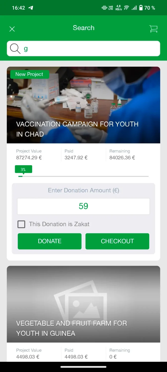 Charity Campaign Search