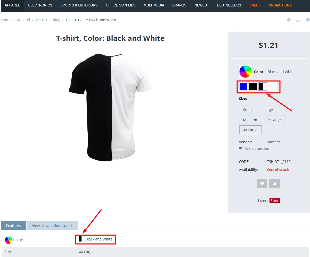 Features and Filters with Icons